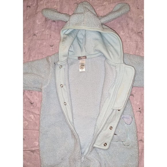 Carter's Blue Fleece Coat/Bunting - Picture 2 of 4